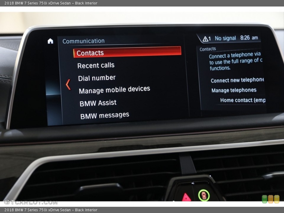 Black Interior Controls for the 2018 BMW 7 Series 750i xDrive Sedan #140016109