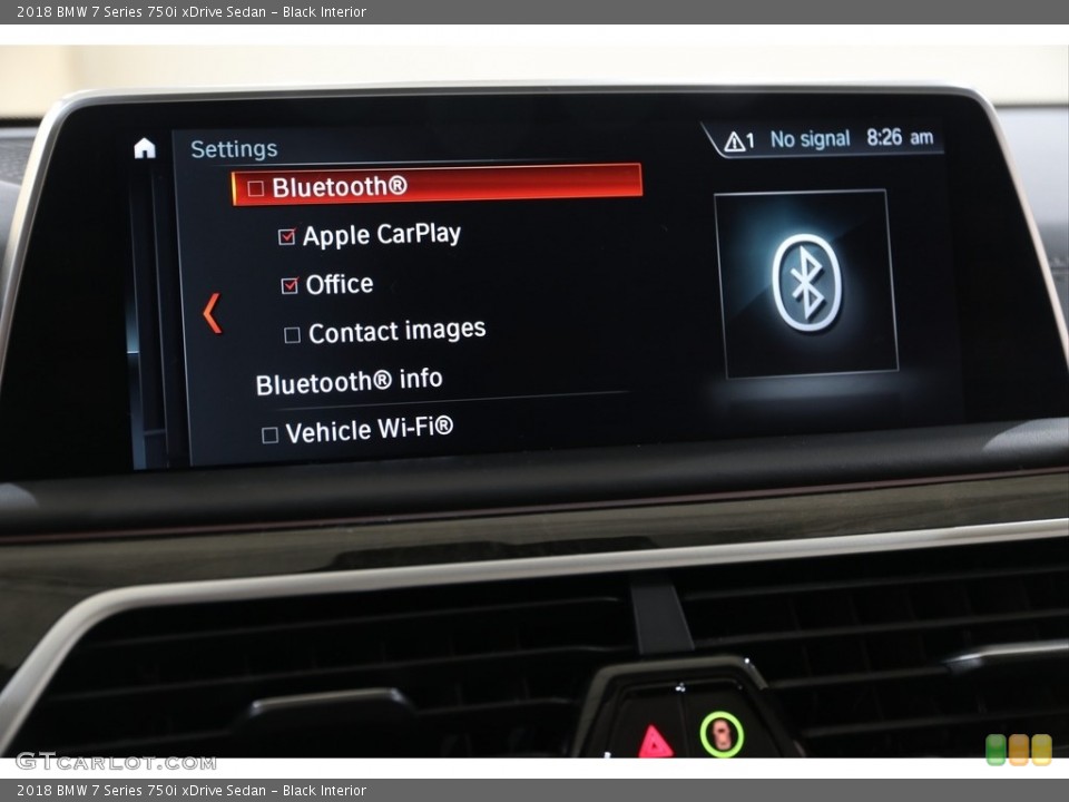 Black Interior Controls for the 2018 BMW 7 Series 750i xDrive Sedan #140016118