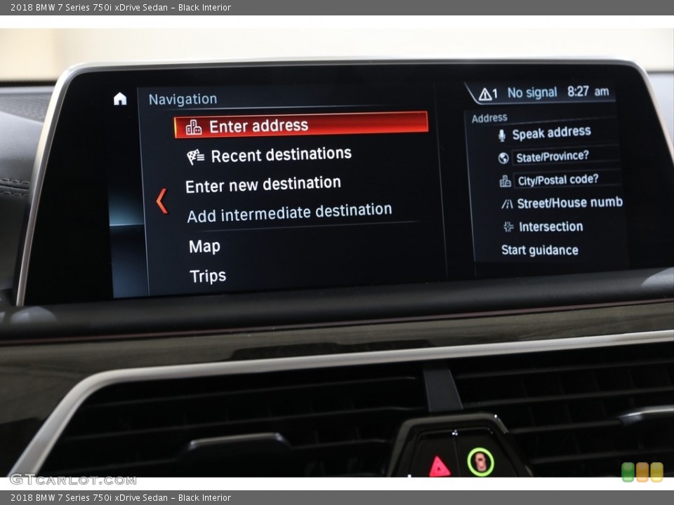 Black Interior Controls for the 2018 BMW 7 Series 750i xDrive Sedan #140016127