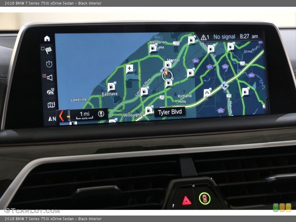 Black Interior Navigation for the 2018 BMW 7 Series 750i xDrive Sedan #140016136