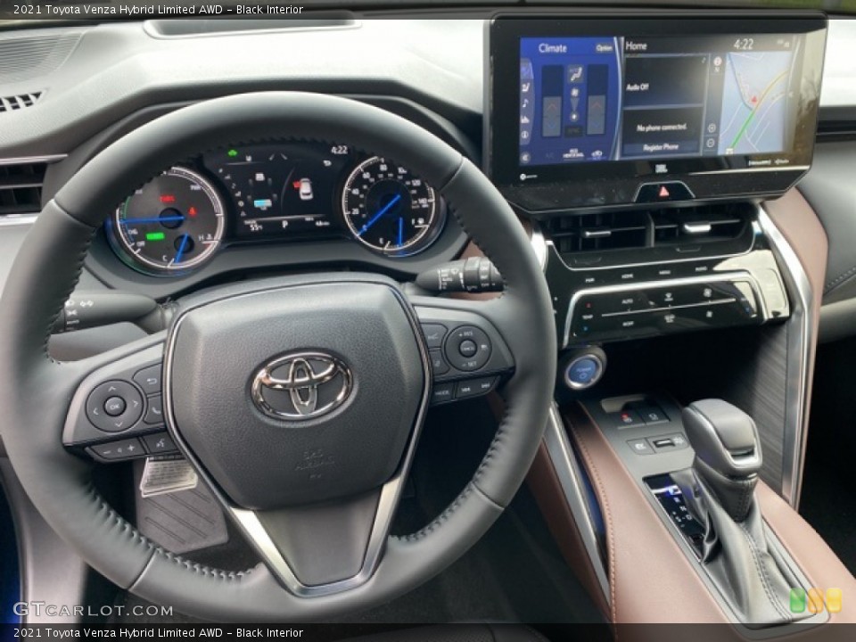 Black Interior Steering Wheel for the 2021 Toyota Venza Hybrid Limited AWD #140017086