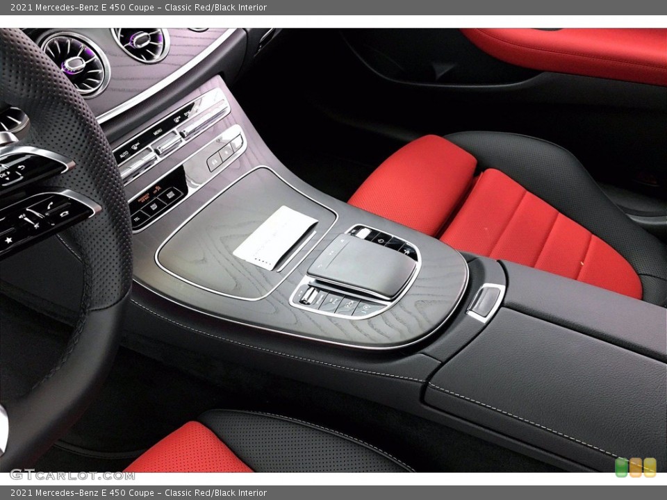 Classic Red/Black Interior Controls for the 2021 Mercedes-Benz E 450 Coupe #140018083