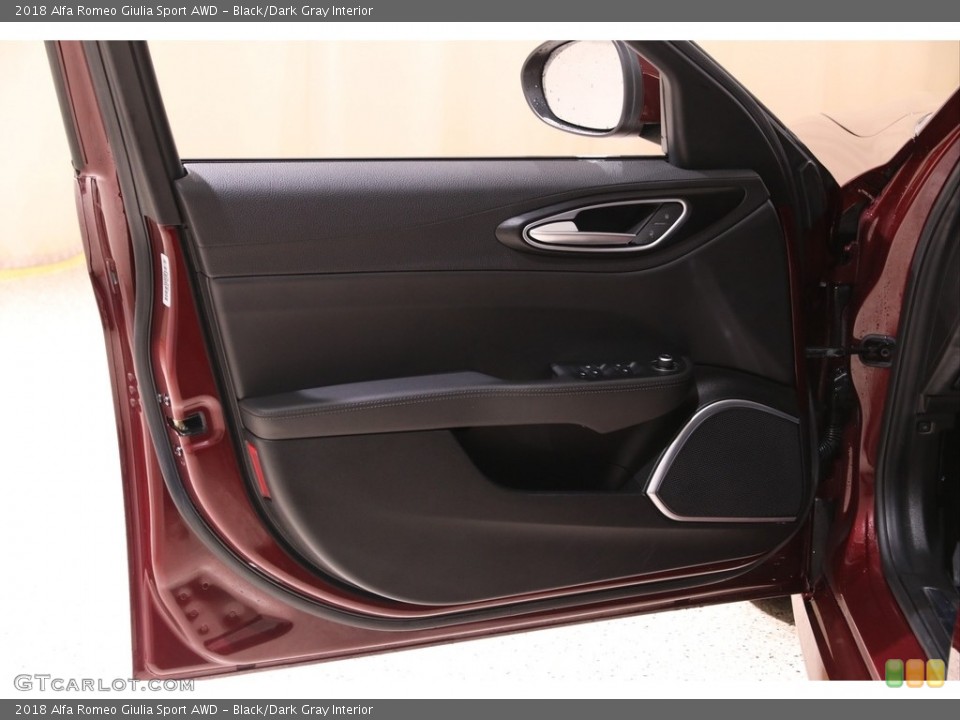 Black/Dark Gray Interior Door Panel for the 2018 Alfa Romeo Giulia Sport AWD #140018441