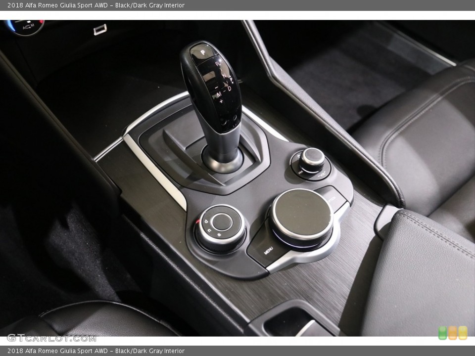Black/Dark Gray Interior Transmission for the 2018 Alfa Romeo Giulia Sport AWD #140018825
