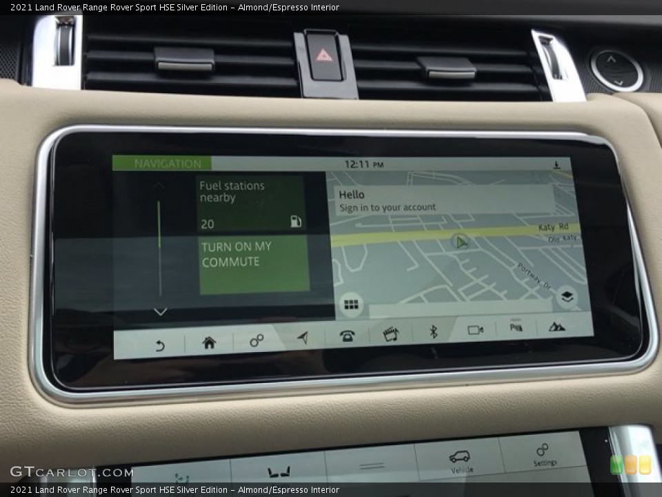 Almond/Espresso Interior Navigation for the 2021 Land Rover Range Rover Sport HSE Silver Edition #140020580