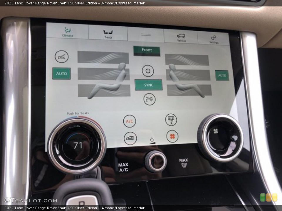 Almond/Espresso Interior Controls for the 2021 Land Rover Range Rover Sport HSE Silver Edition #140020622