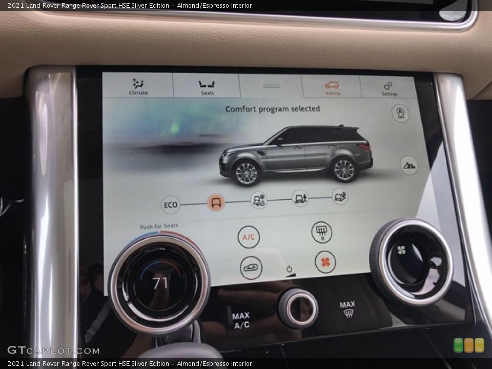 Almond/Espresso Interior Controls for the 2021 Land Rover Range Rover Sport HSE Silver Edition #140020667