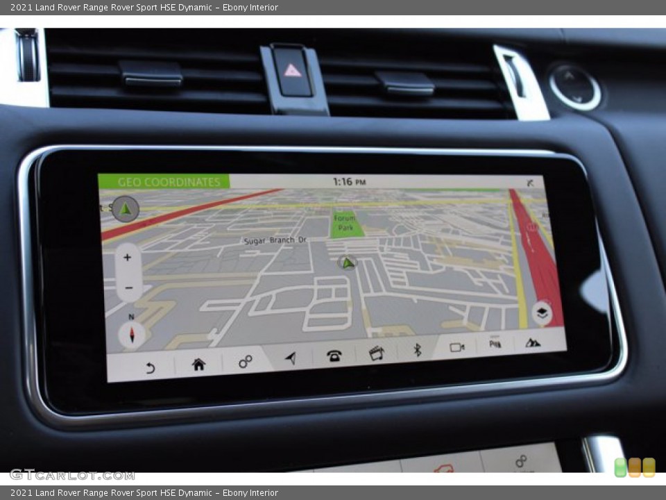 Ebony Interior Navigation for the 2021 Land Rover Range Rover Sport HSE Dynamic #140021132
