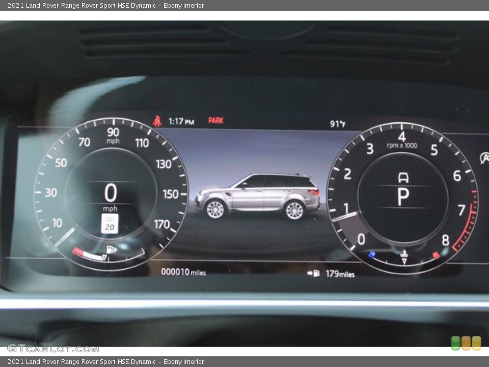 Ebony Interior Gauges for the 2021 Land Rover Range Rover Sport HSE Dynamic #140021297