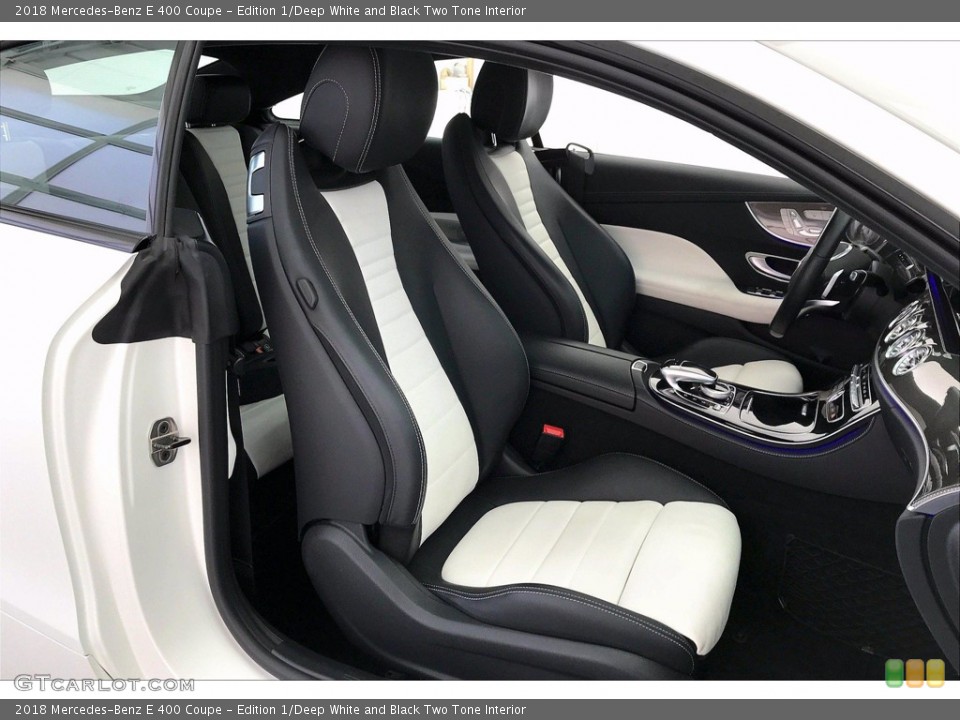 Edition 1/Deep White and Black Two Tone Interior Front Seat for the 2018 Mercedes-Benz E 400 Coupe #140023346