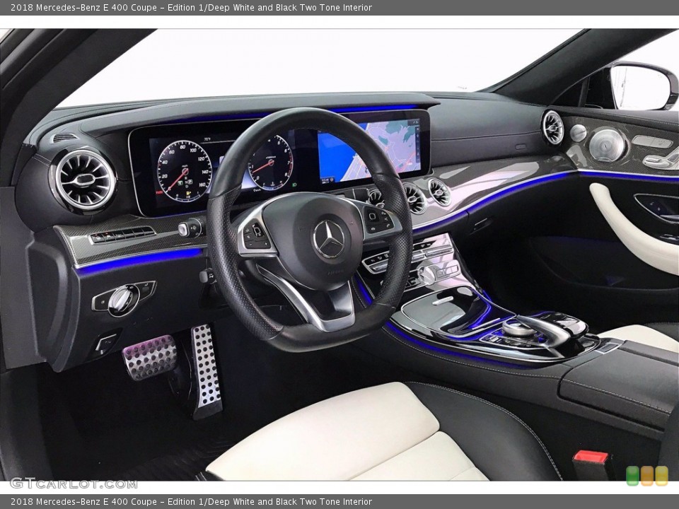 Edition 1/Deep White and Black Two Tone Interior Prime Interior for the 2018 Mercedes-Benz E 400 Coupe #140023553