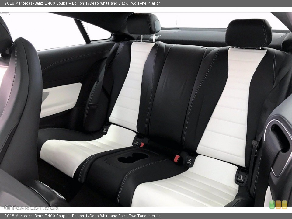 Edition 1/Deep White and Black Two Tone Interior Rear Seat for the 2018 Mercedes-Benz E 400 Coupe #140023712