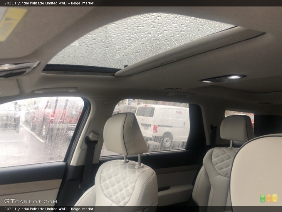 Beige Interior Sunroof for the 2021 Hyundai Palisade Limited AWD #140024150