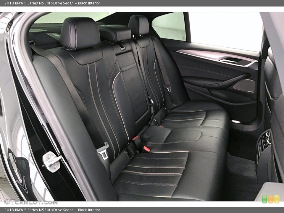 Black Interior Rear Seat for the 2018 BMW 5 Series M550i xDrive Sedan #140028661