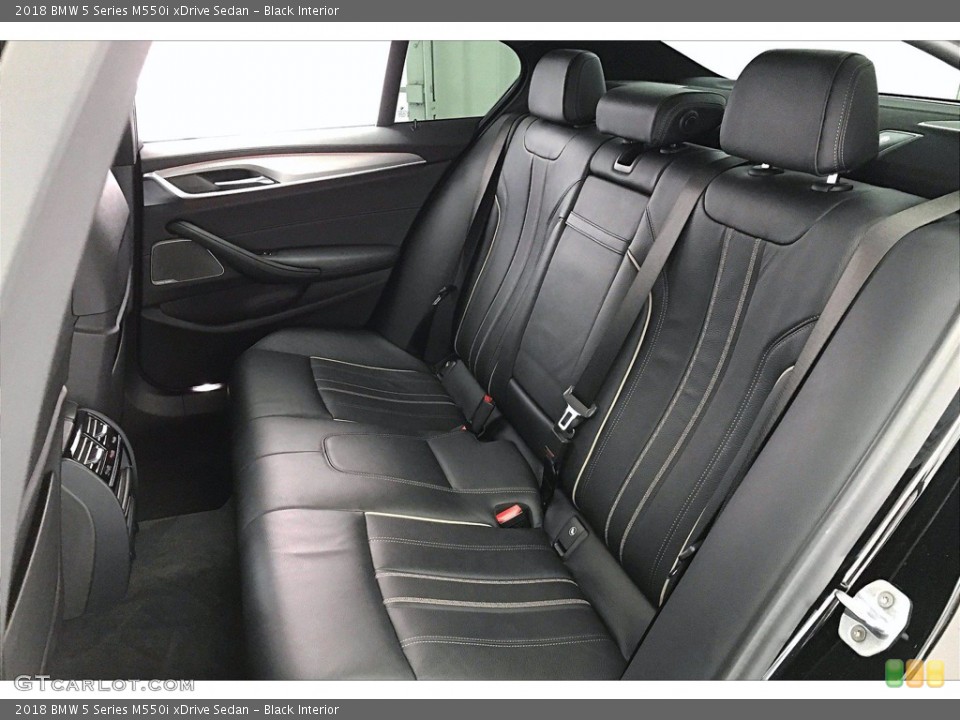 Black Interior Rear Seat for the 2018 BMW 5 Series M550i xDrive Sedan #140028700