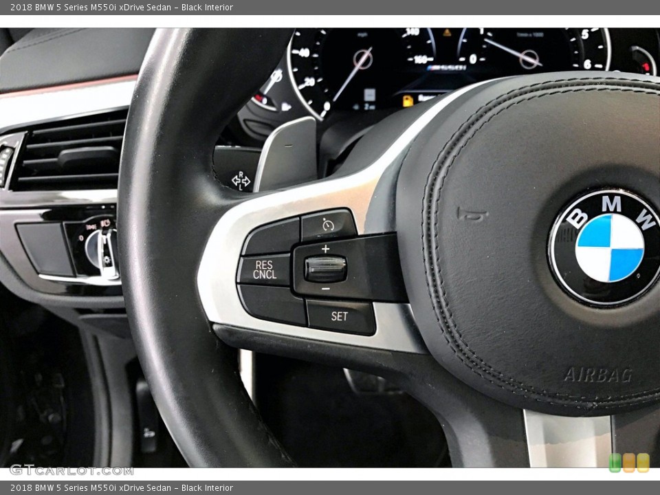 Black Interior Steering Wheel for the 2018 BMW 5 Series M550i xDrive Sedan #140028724