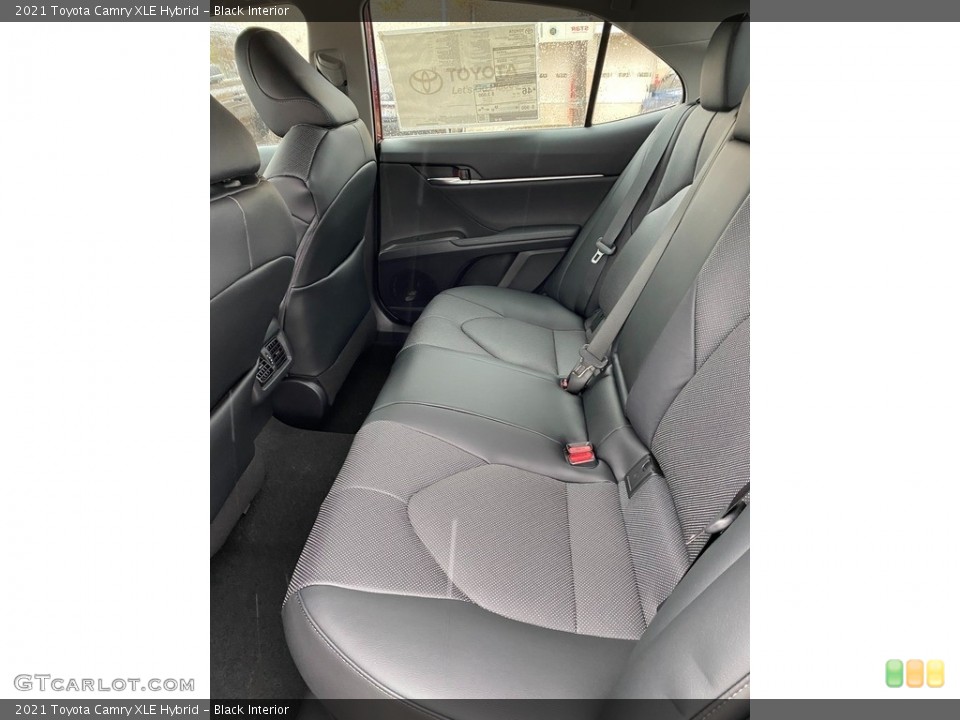 Black Interior Rear Seat for the 2021 Toyota Camry XLE Hybrid #140029261