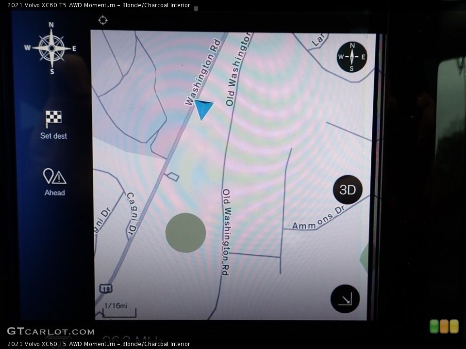 Blonde/Charcoal Interior Navigation for the 2021 Volvo XC60 T5 AWD Momentum #140030779