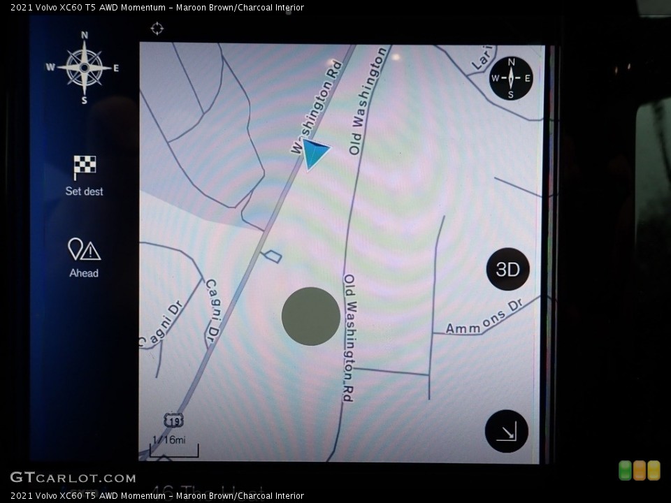 Maroon Brown/Charcoal Interior Navigation for the 2021 Volvo XC60 T5 AWD Momentum #140031097