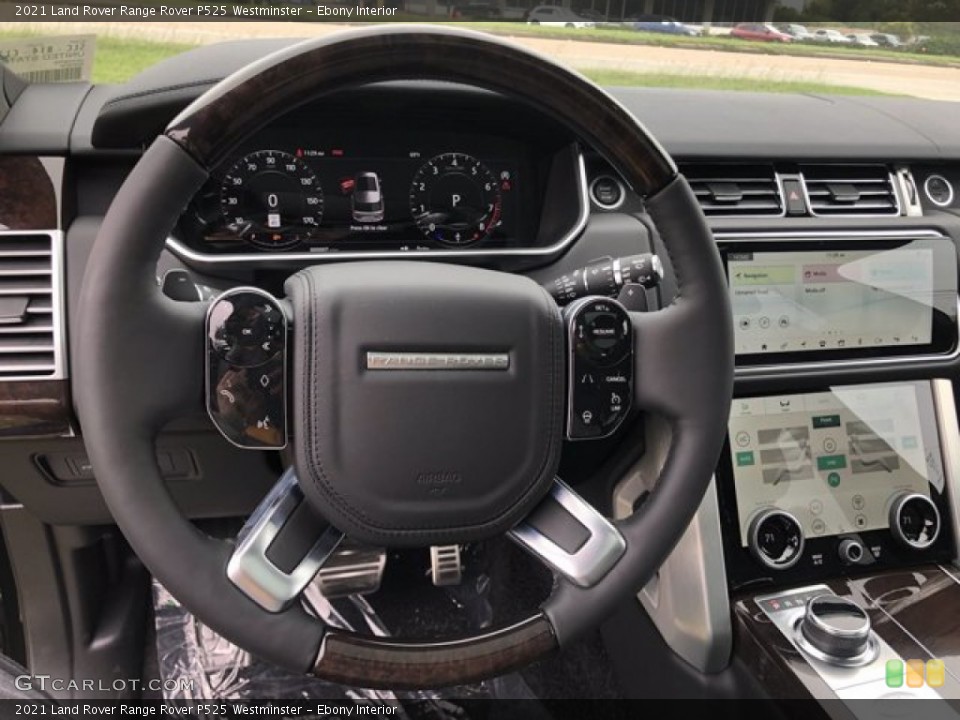 Ebony Interior Steering Wheel for the 2021 Land Rover Range Rover P525 Westminster #140031411