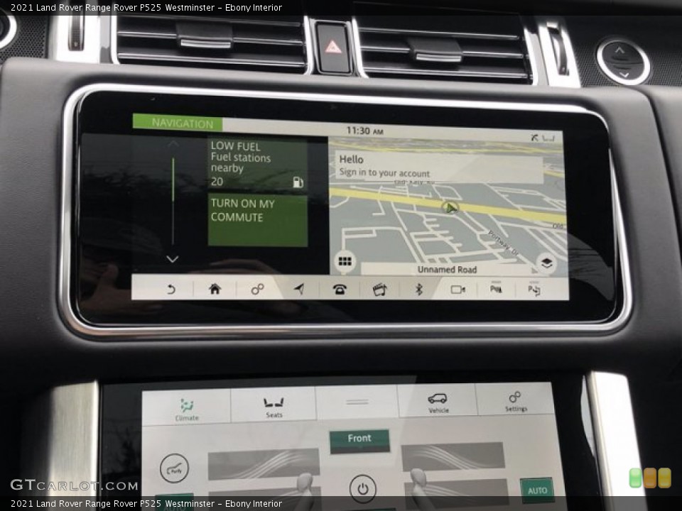 Ebony Interior Navigation for the 2021 Land Rover Range Rover P525 Westminster #140031487