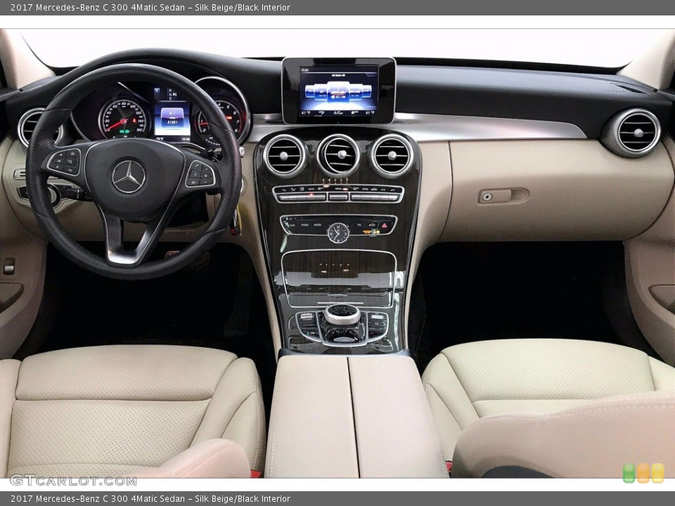 Silk Beige/Black Interior Prime Interior for the 2017 Mercedes-Benz C 300 4Matic Sedan #140031907