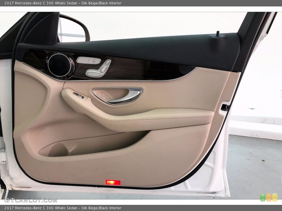 Silk Beige/Black Interior Door Panel for the 2017 Mercedes-Benz C 300 4Matic Sedan #140032165