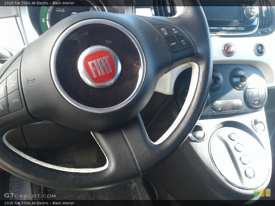 Black Interior Steering Wheel for the 2016 Fiat 500e All Electric #140033101