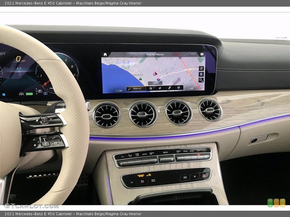 Macchiato Beige/Magma Gray Interior Controls for the 2021 Mercedes-Benz E 450 Cabriolet #140033371