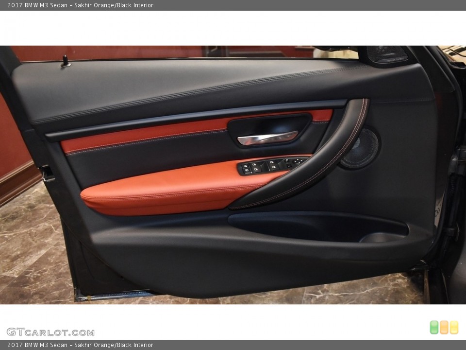 Sakhir Orange/Black Interior Door Panel for the 2017 BMW M3 Sedan #140035975