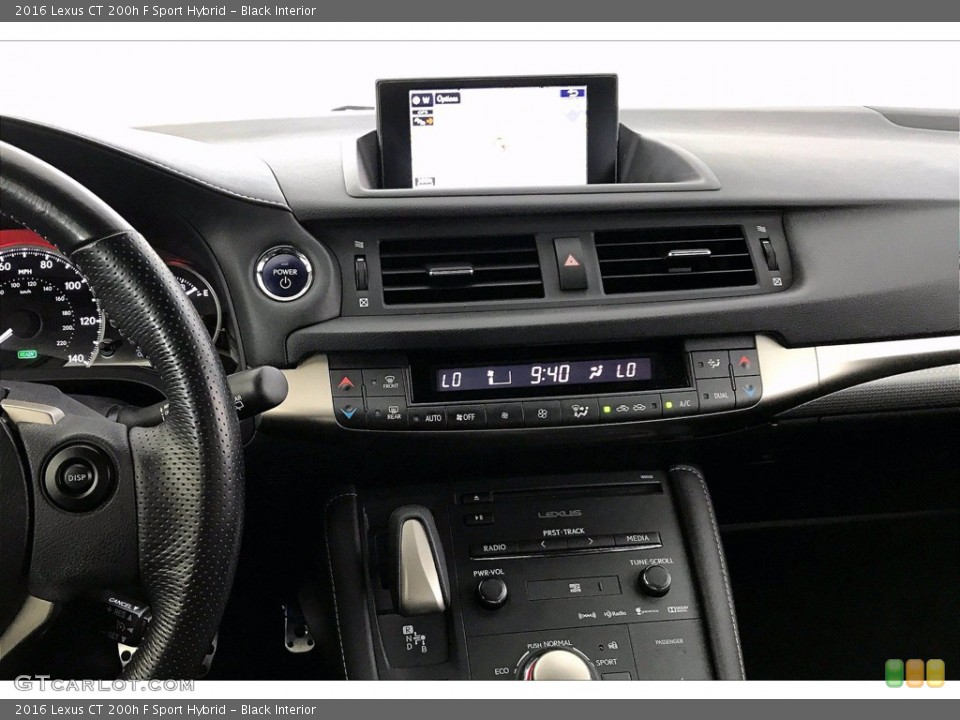 Black Interior Dashboard for the 2016 Lexus CT 200h F Sport Hybrid #140039005