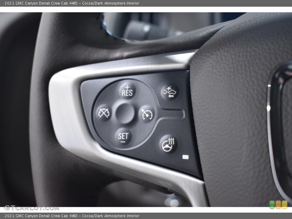 Cocoa/Dark Atmosphere Interior Steering Wheel for the 2021 GMC Canyon Denali Crew Cab 4WD #140039917