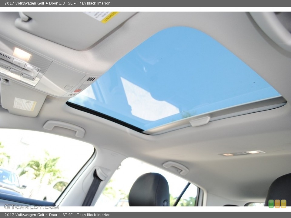 Titan Black Interior Sunroof for the 2017 Volkswagen Golf 4 Door 1.8T SE #140040017