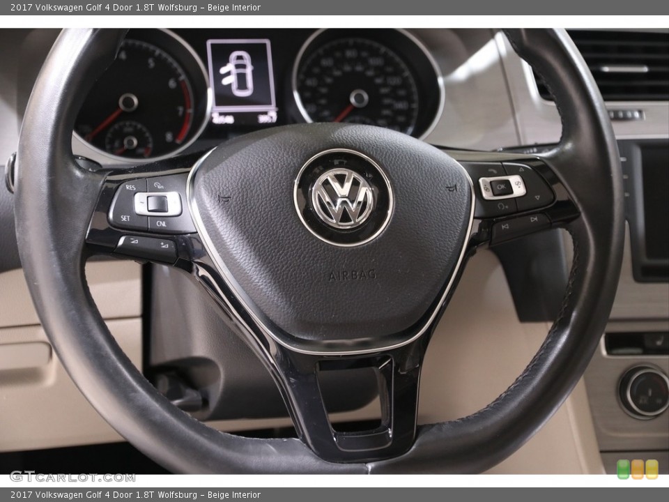 Beige Interior Steering Wheel for the 2017 Volkswagen Golf 4 Door 1.8T Wolfsburg #140041543