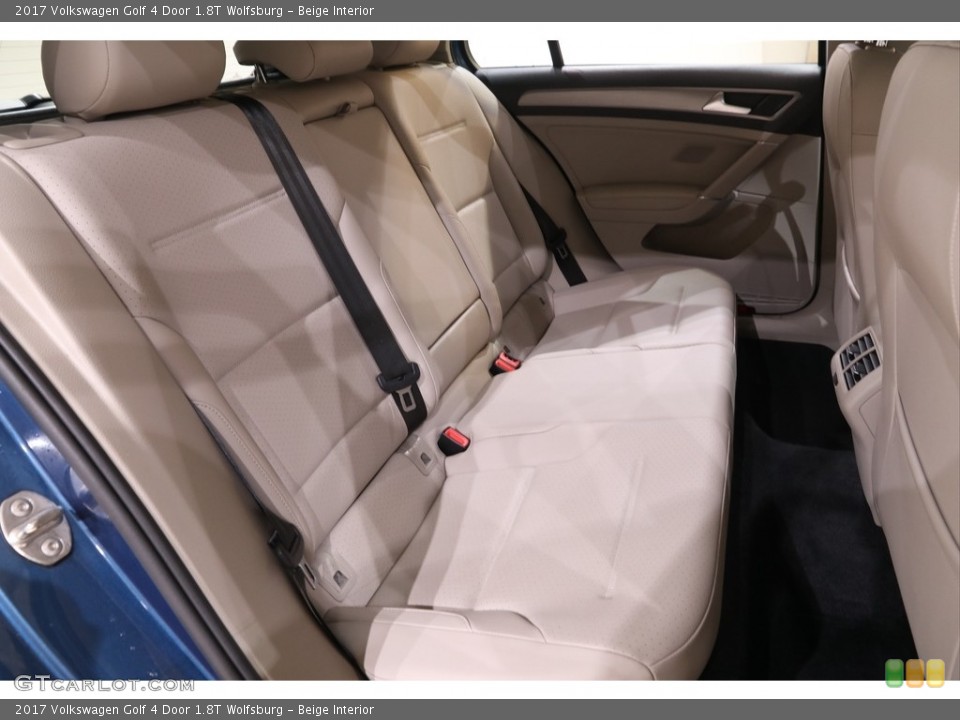 Beige Interior Rear Seat for the 2017 Volkswagen Golf 4 Door 1.8T Wolfsburg #140041689