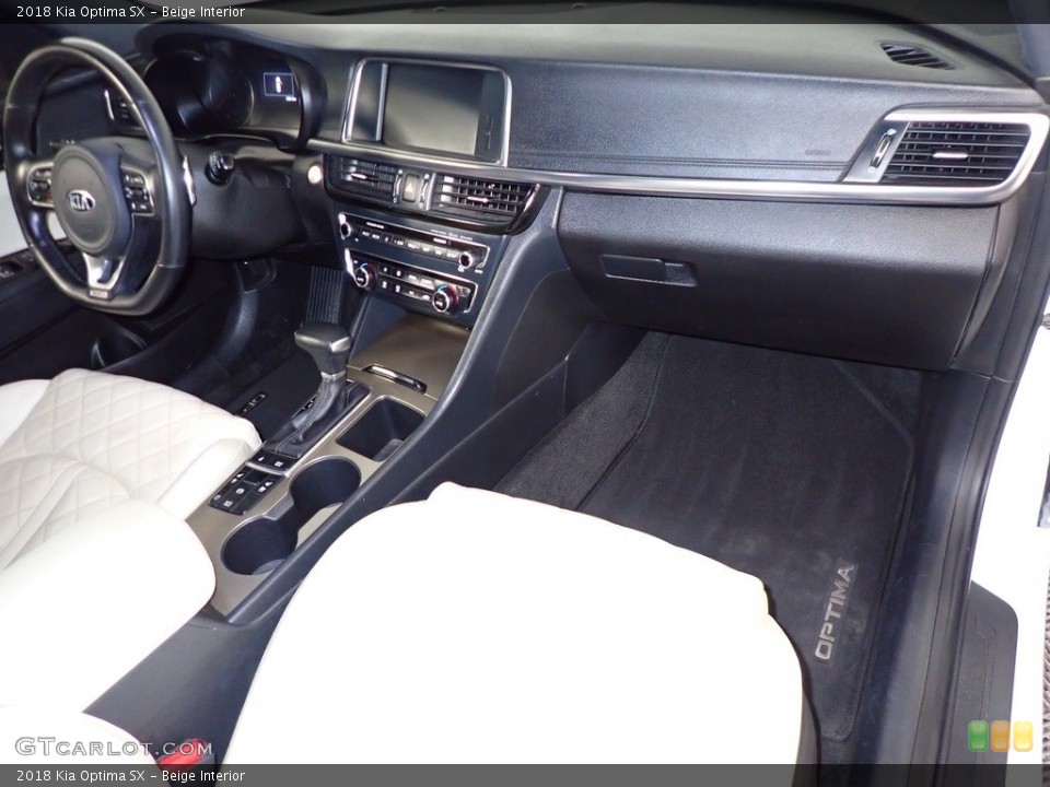 Beige Interior Dashboard for the 2018 Kia Optima SX #140048485