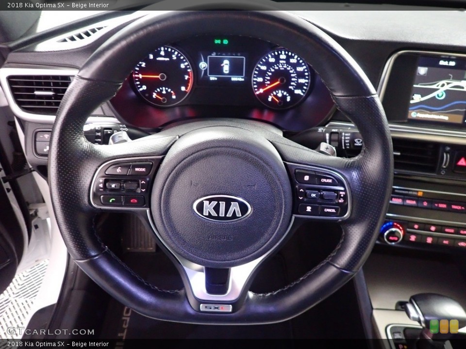 Beige Interior Steering Wheel for the 2018 Kia Optima SX #140048566