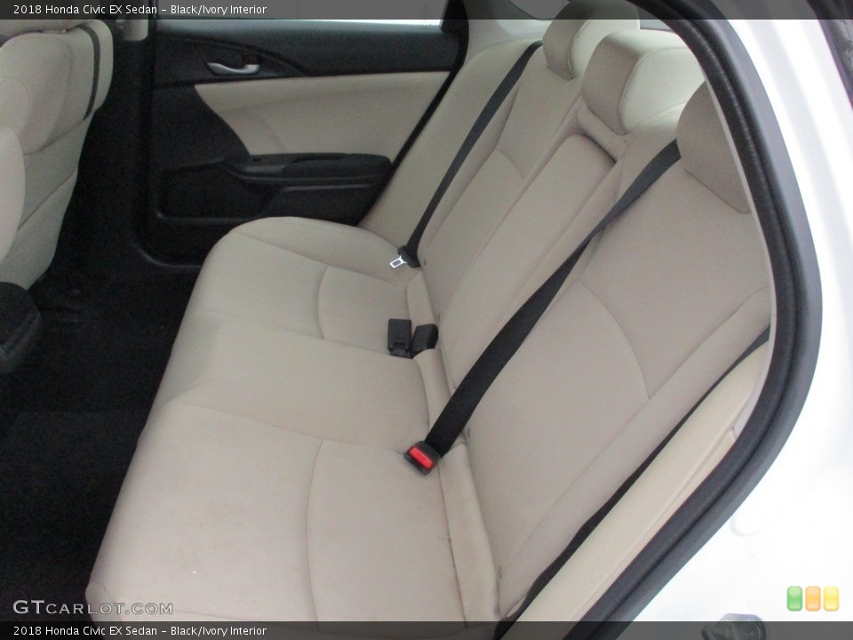 Black/Ivory Interior Rear Seat for the 2018 Honda Civic EX Sedan #140050366