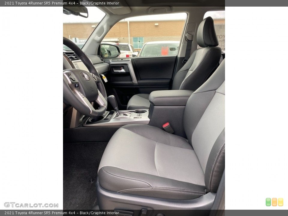 Black/Graphite Interior Front Seat for the 2021 Toyota 4Runner SR5 Premium 4x4 #140053453