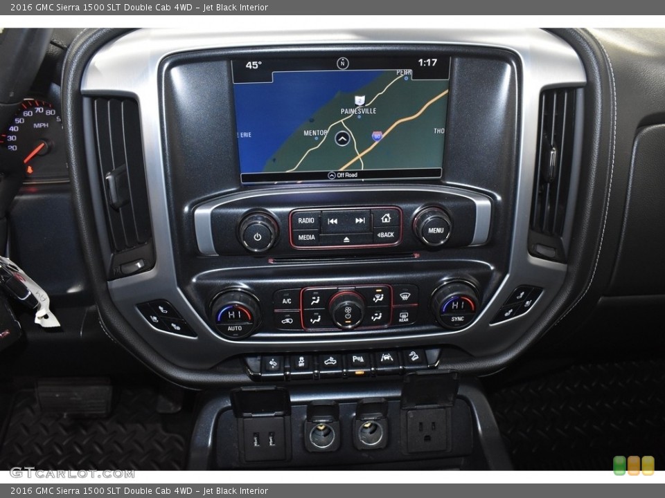 Jet Black Interior Navigation for the 2016 GMC Sierra 1500 SLT Double Cab 4WD #140056066