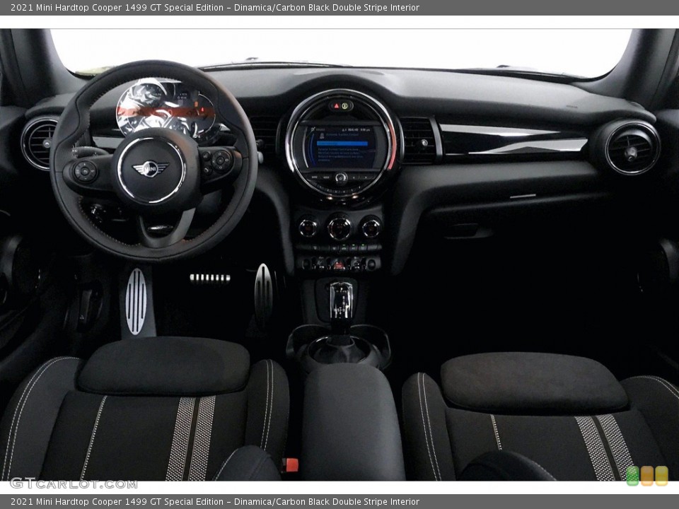 Dinamica/Carbon Black Double Stripe Interior Photo for the 2021 Mini Hardtop Cooper 1499 GT Special Edition #140066402
