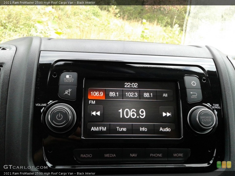 Black Interior Audio System for the 2021 Ram ProMaster 2500 High Roof Cargo Van #140066927