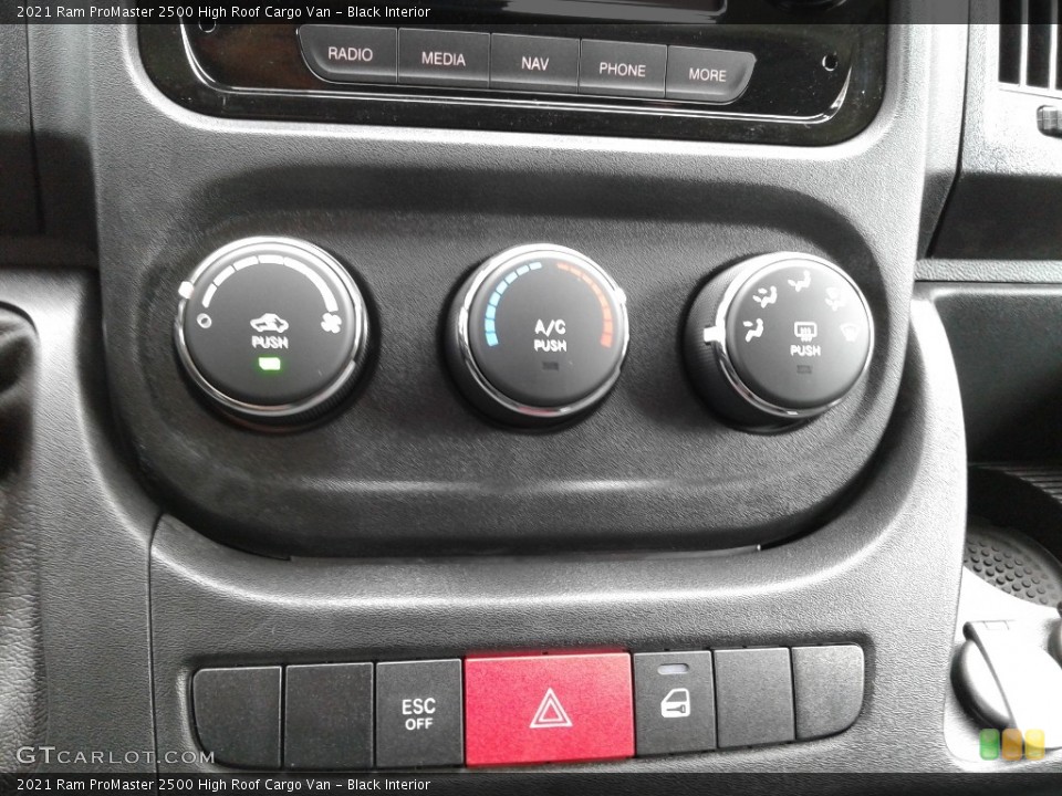 Black Interior Controls for the 2021 Ram ProMaster 2500 High Roof Cargo Van #140066982