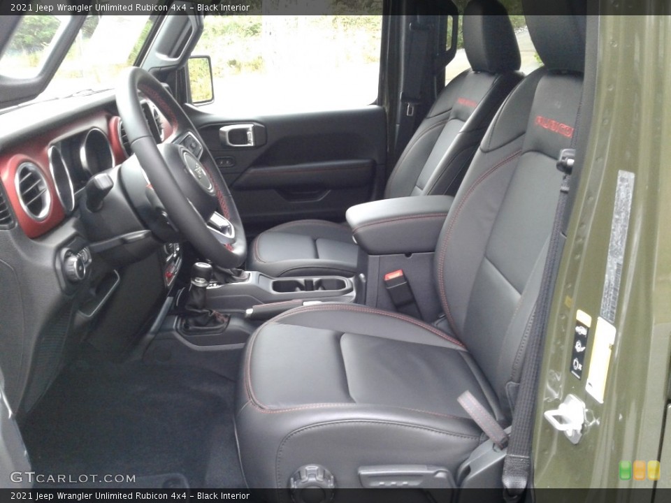 Black Interior Front Seat for the 2021 Jeep Wrangler Unlimited Rubicon 4x4 #140067416