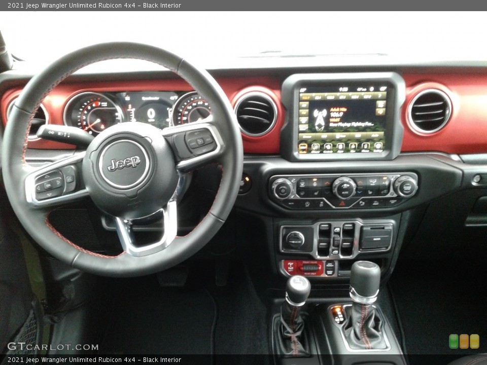 Black Interior Dashboard for the 2021 Jeep Wrangler Unlimited Rubicon 4x4 #140067628