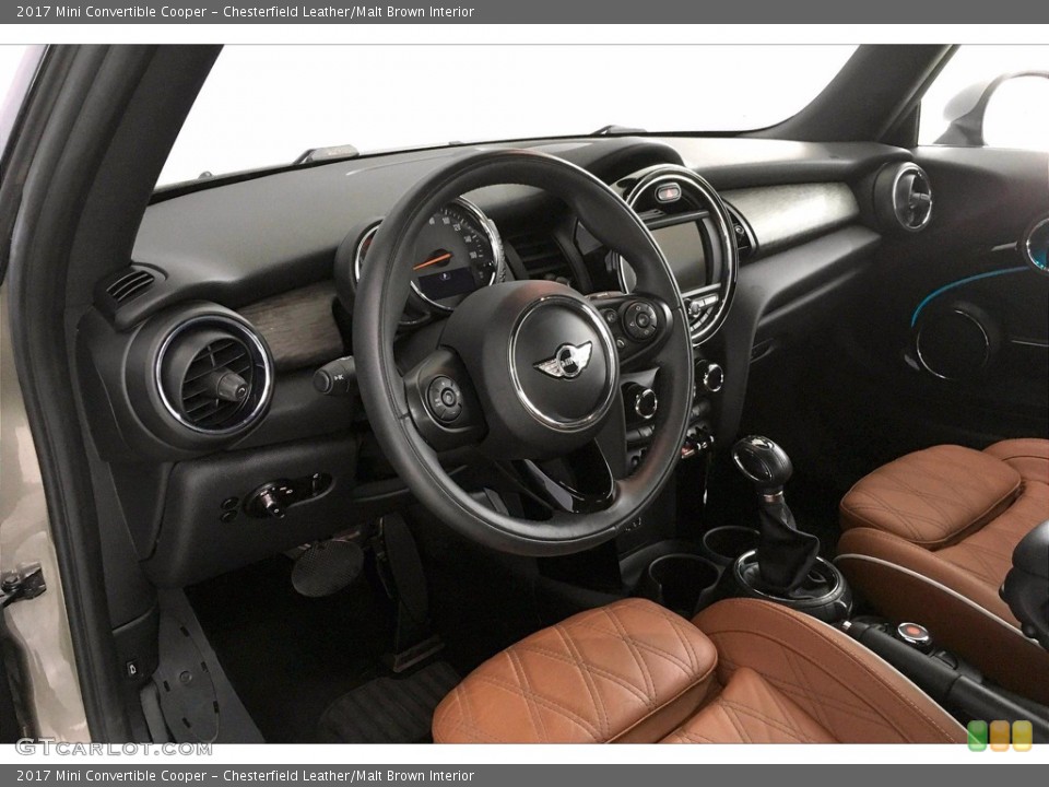 Chesterfield Leather/Malt Brown 2017 Mini Convertible Interiors