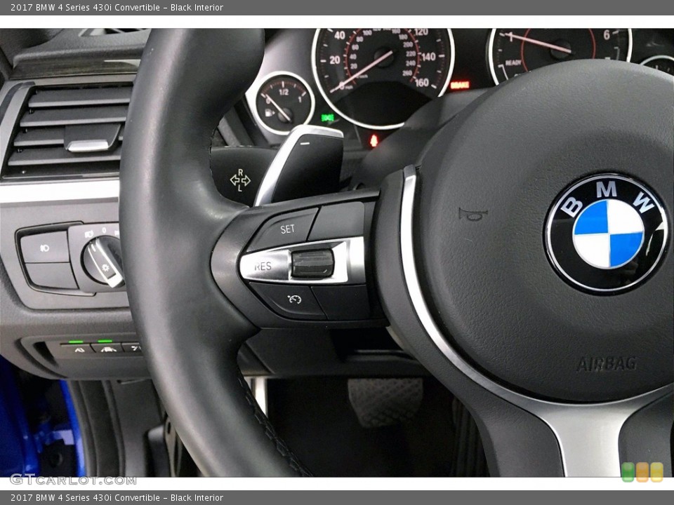 Black Interior Steering Wheel for the 2017 BMW 4 Series 430i Convertible #140073414