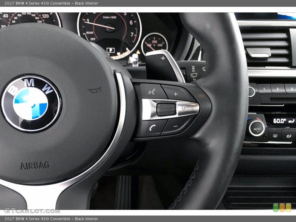Black Interior Steering Wheel for the 2017 BMW 4 Series 430i Convertible #140073423