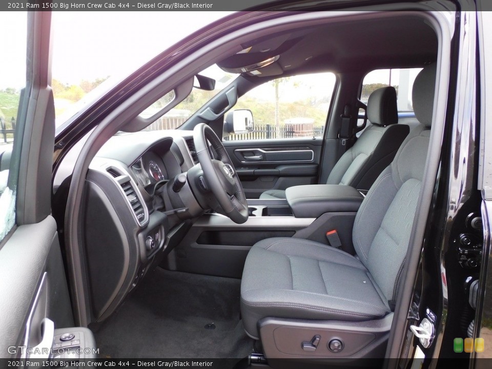 Diesel Gray/Black Interior Front Seat for the 2021 Ram 1500 Big Horn Crew Cab 4x4 #140075252