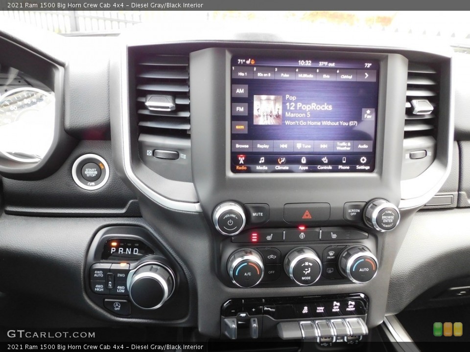 Diesel Gray/Black Interior Controls for the 2021 Ram 1500 Big Horn Crew Cab 4x4 #140075342
